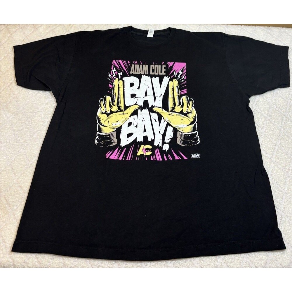 AEW Adam Cole Bay Bay Wrestling Graphic Shirt Size 2XL